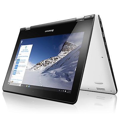 Lenovo YOGA 300 Convertible Laptop, Intel Pentium, 4GB RAM, 500GB, 11.6  Touch Screen White
